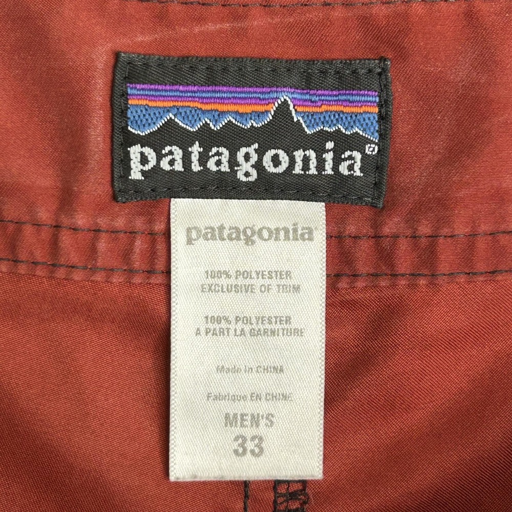 Patagonia Board Shorts Mens 33 Orange Swim Trunks Drawstring Zip Pocket Surf - Picture 4 of 11